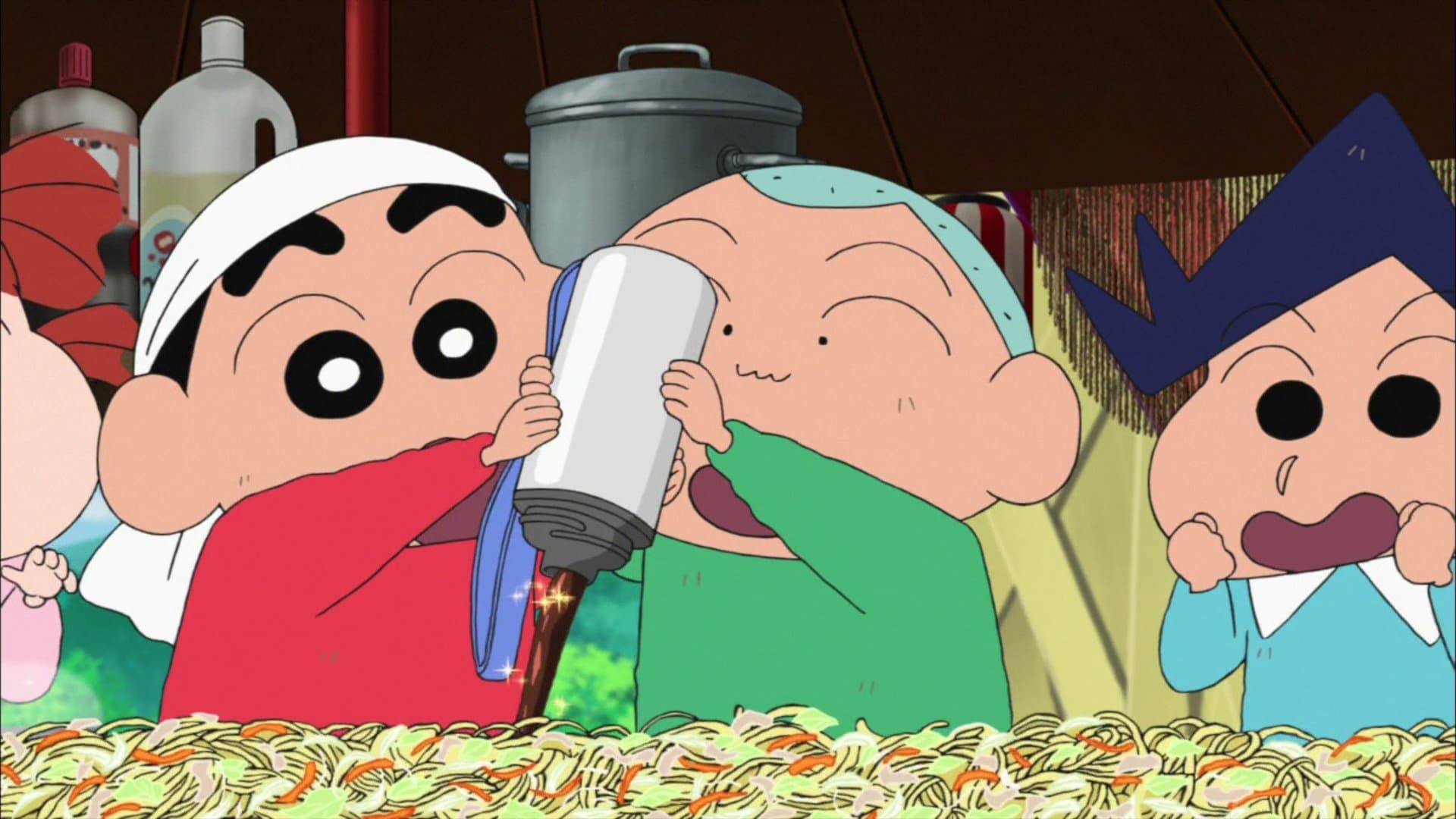 Crayon Shin-chan: Very Tasty! B-class Gourmet Survival!! Backdrop